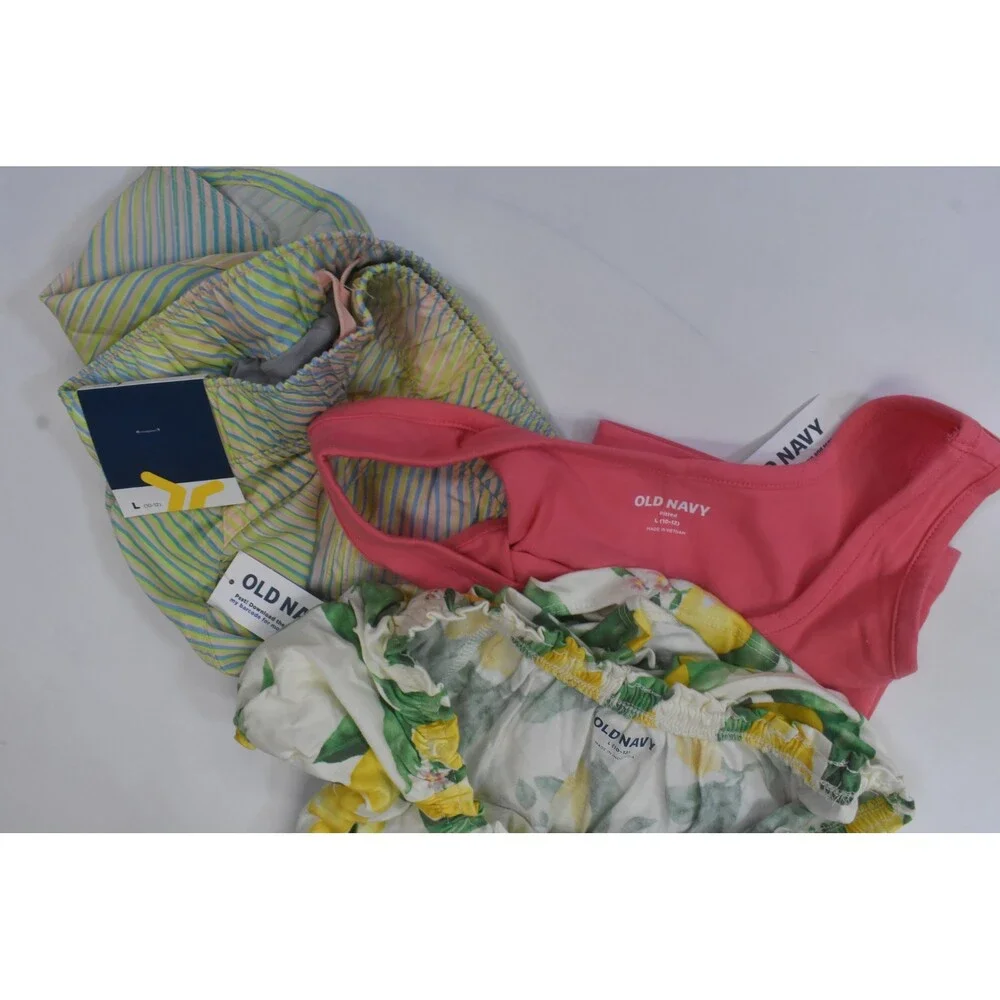 Old Navy Bulk Lot Of 10 Girls Size Large 10/12 Mixed Season Tops Bottoms Shorts